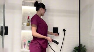 Hanna Miller Gets Drenched In Simulated Cum As A Seductive Nurse