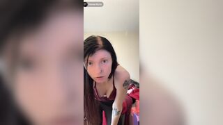 Tianna Murtz TikTok live stream full tit and pierced nipple slip