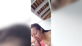 Dani Daniels Receives A Cumshot Beside The Pool