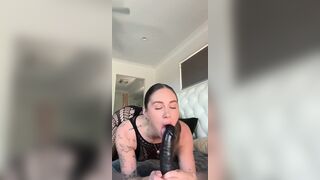 Holly Brougham Grinds On A Thick Black Dildo