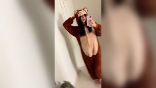 Girlylana Teases In A Primate Outfit While Pleasuring Herself