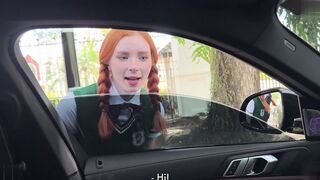 Sweetie Fox Sucks Cock In A Parked Car Before Rough Sex