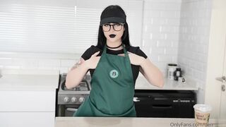 Goth Barista Mika Begs For More Cock