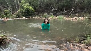 Minsi Outdoors Bath In A Forest River After Exhausted In A Long Walk Onlyfans