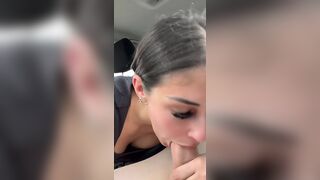 BrunetteBaby Sucks Off A Guy In The Backseat